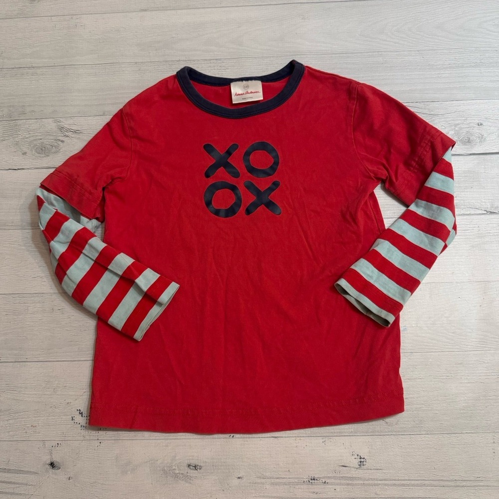 Hanna Andersson kids long‎ sleeve XOXO Valentine's shirt 110/5